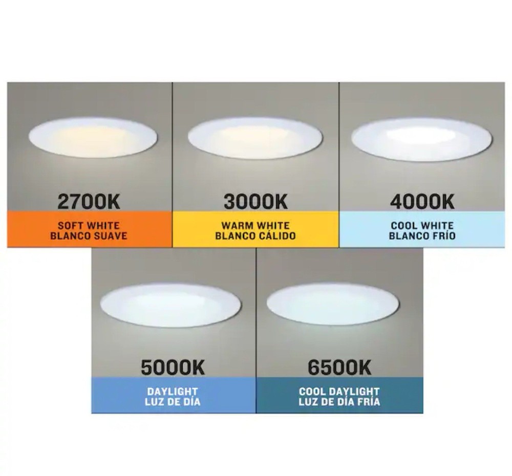 Utilitech Retrofit Kit White 4-in 650 -Lumens Switchable LED, Downlight 6 -Pack.