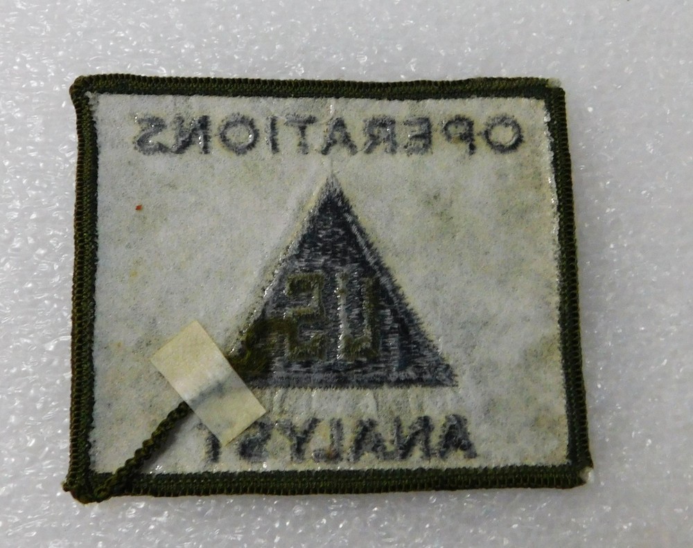VINTAGE "OPERATIONS ANALYST " CONTRACT CIVILIAN PATCH