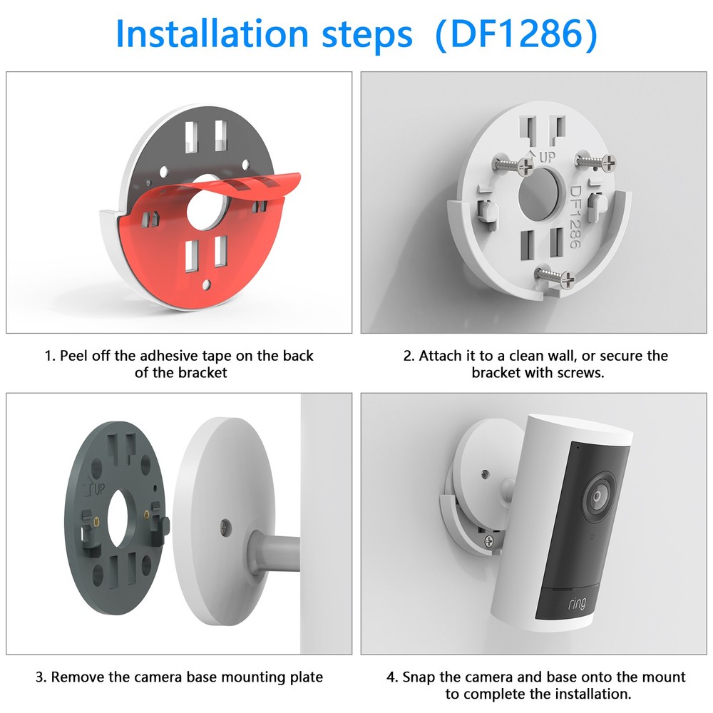 Wall Mount Bracket for Ring Spotlight/Outdoor Cam Pro, Plug-ln(2nd Gen),2Pack