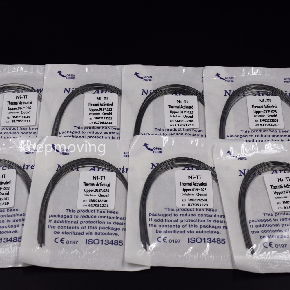 Dental Heat Thermal Activated Niti Arch Wire Rectangular Ovoid Natural Square