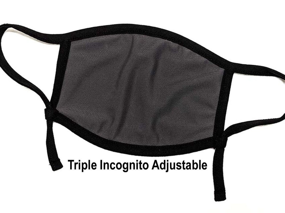 (x4) Triple Layer Mesh Adjustable Incognito Face Mask