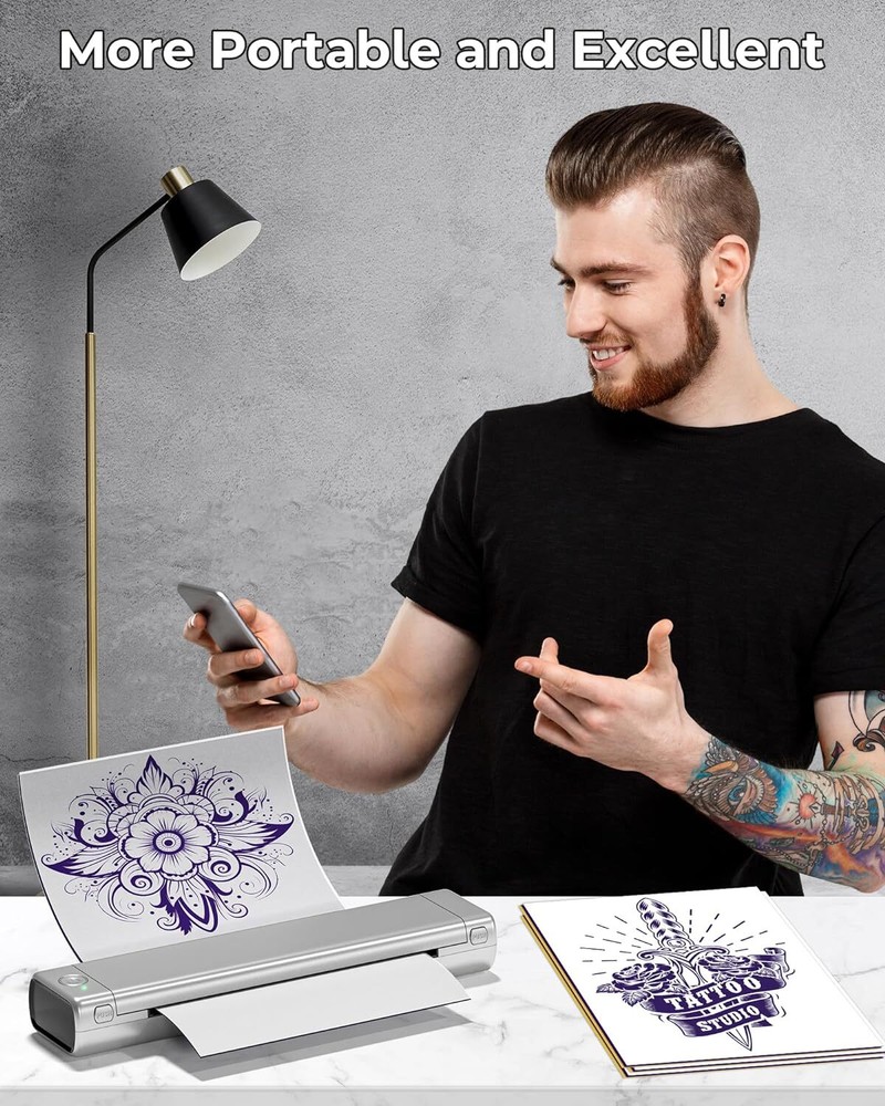 Phomemo M08F Wireless Tattoo Stencil Printer Portable Tattoo Transfer Machine ﻿