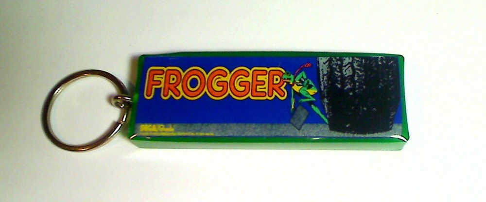 Frogger  Arcade Marquee Coin Door accessory Keychain