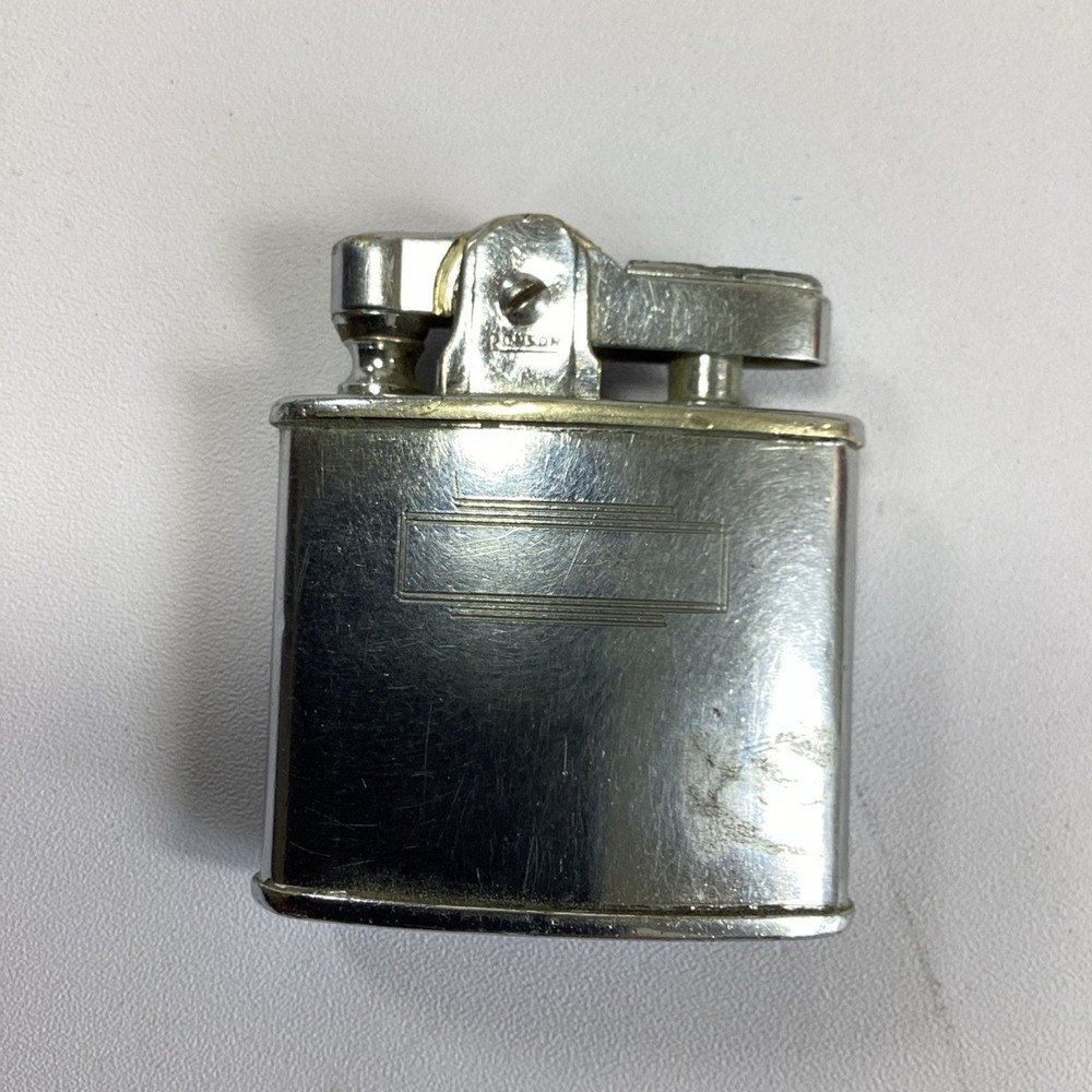 Vtg Ronson Metal Lighter In Box Case Papers Untested