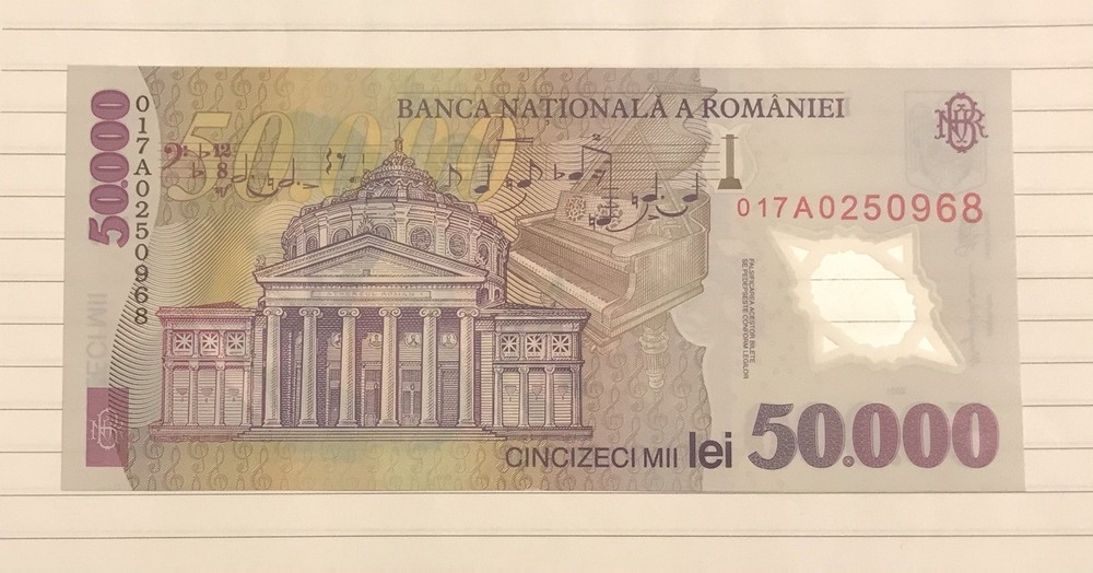 Romania 50000 Lei 2001 P-113 UNC