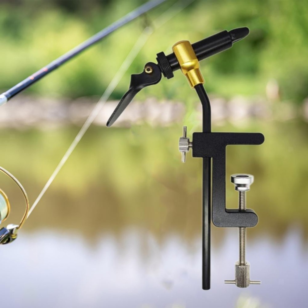 Rotary Fly Tying Vise Fly Making Tool C Clamp Hook Universal Professionals