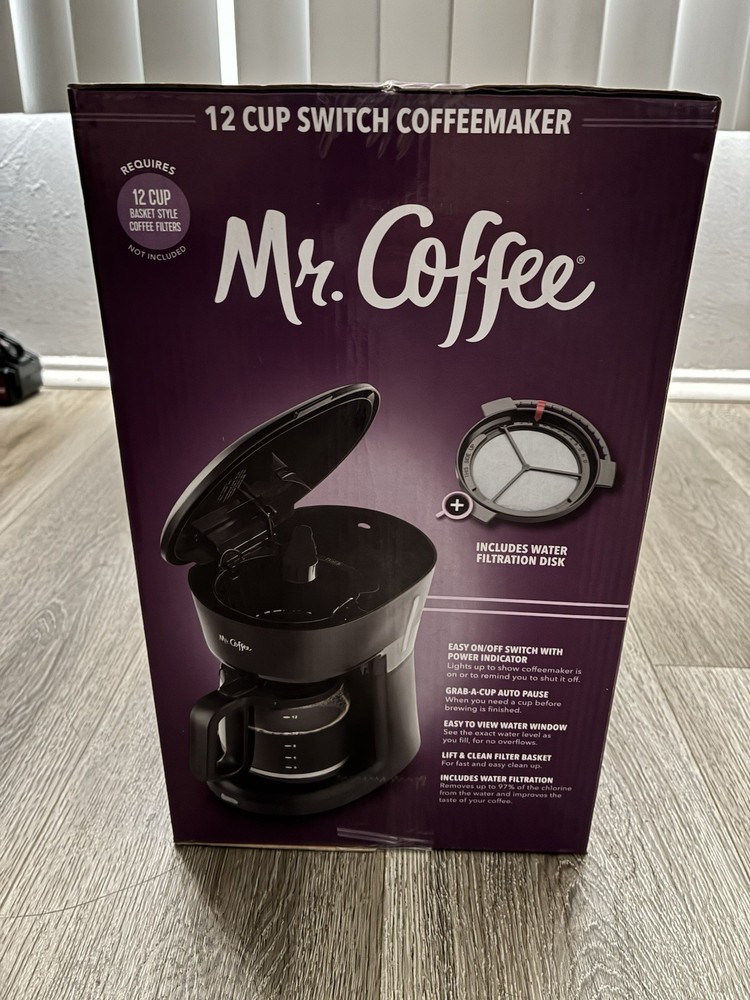 Mr. Coffee 12 Cup Switch Coffee Maker Black New