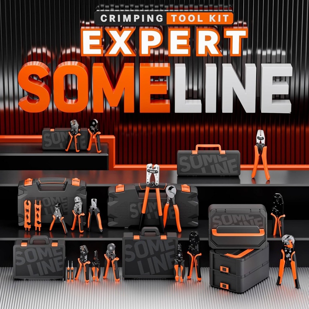 Crimping Tool Kit with 14 Sizes Terminals