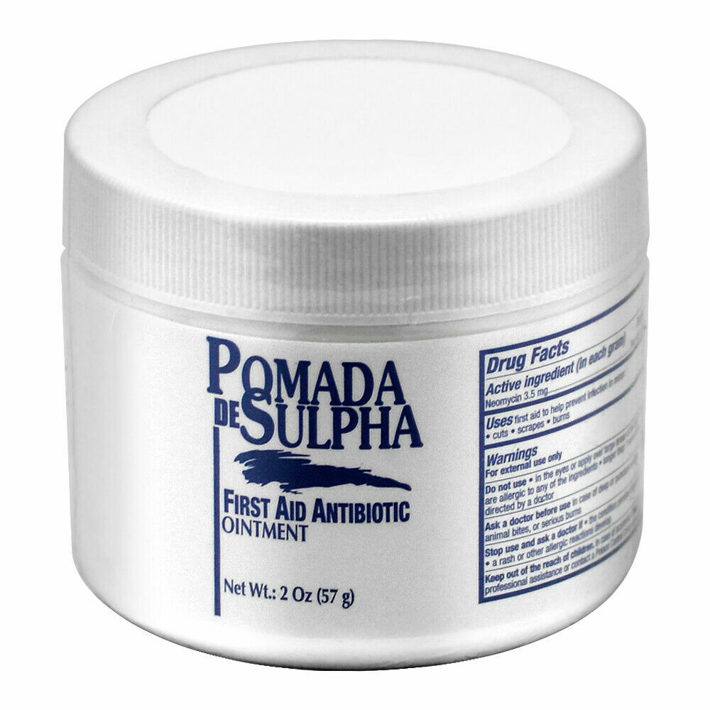 Pomada De Sulpha First Aid Antibiotic Ointment 2 oz 57 g