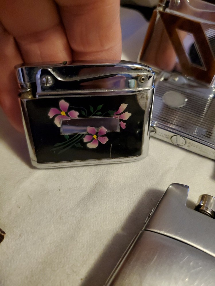 ronson adonis lighter Vintage Purple Flower