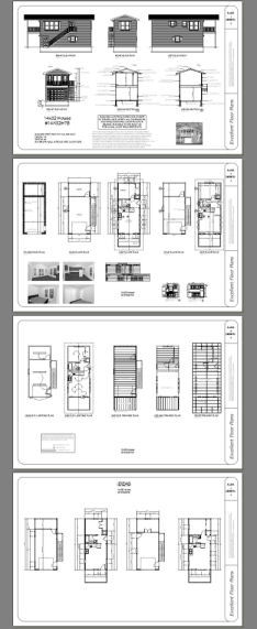 14x32 Tiny House -- 567 sq ft -- PDF FloorPlan -- Model 7B