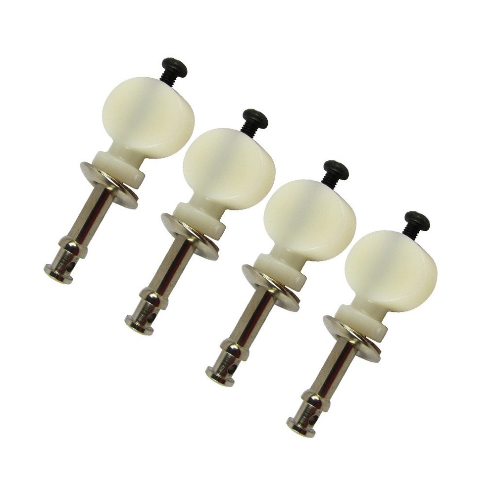 FLEOR 4 White Ukulele Tuning Peg Key Pin Machine Head String Tuner Friction Peg