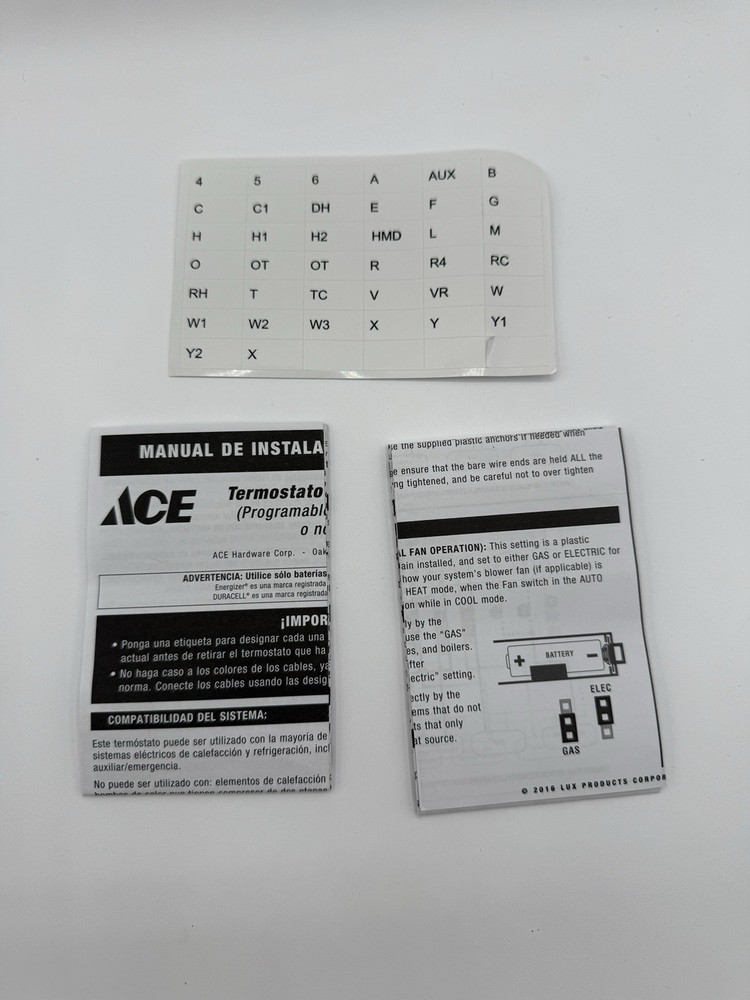 Ace Heating & Cooling Programmable Thermostat 4693099 NIB