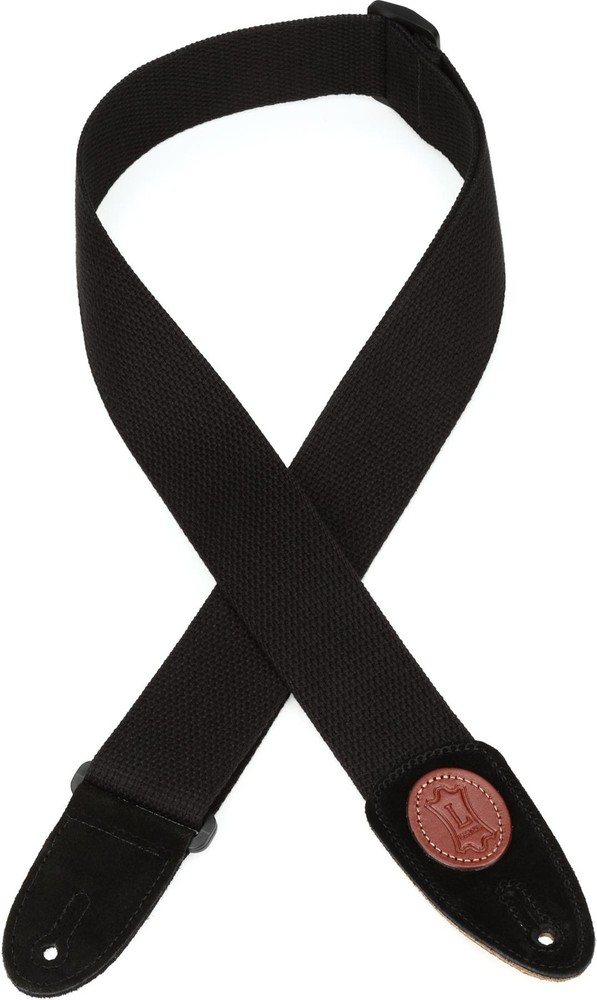 Levy's MSSC8 Cotton Guitar Strap - Black + On-Stage TMP-XCG-4 Value Bundle