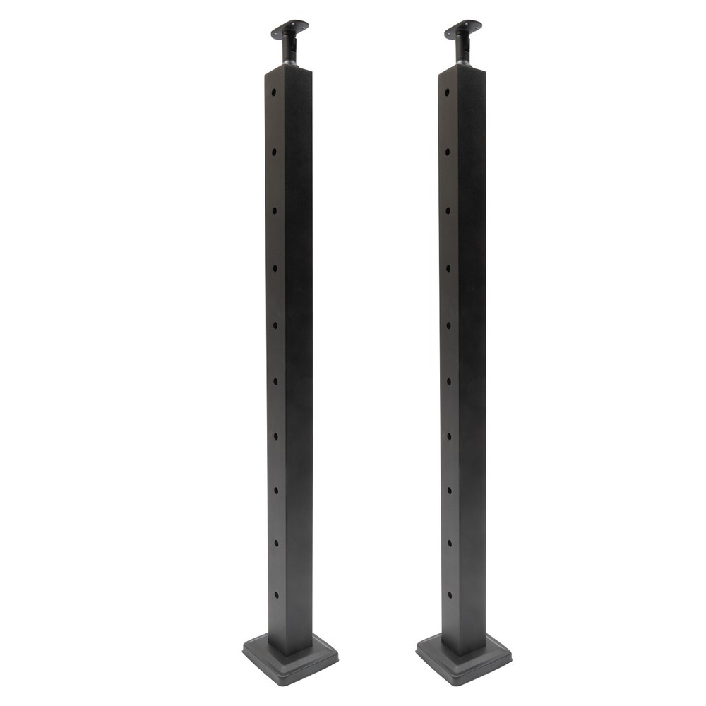 Cable Railing Post 36"x2"x2" Deck Railing Horizontal Drilling Angle Black