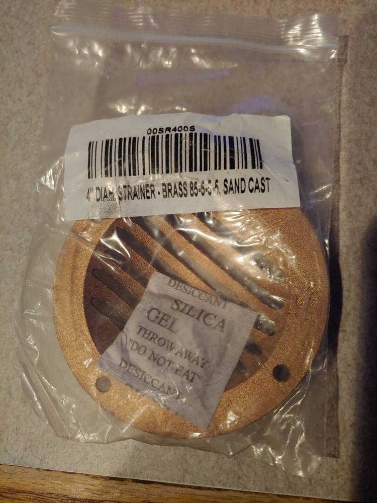4'' DIAMETER ROUND SLOTTED BRASS STRAINER - #00SR400S
