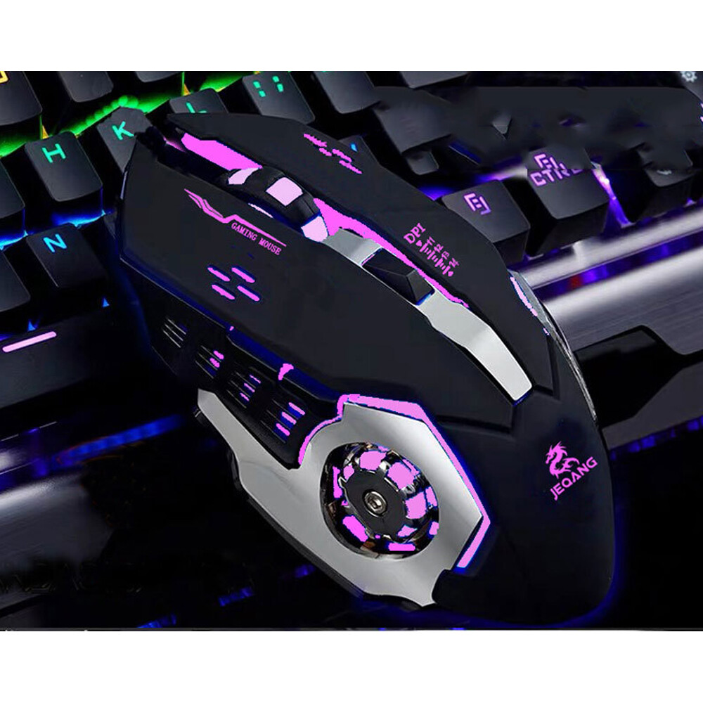 LED Rechargeable Wireless Backlit USB Optical Ergonomic Gaming Mouse Mice