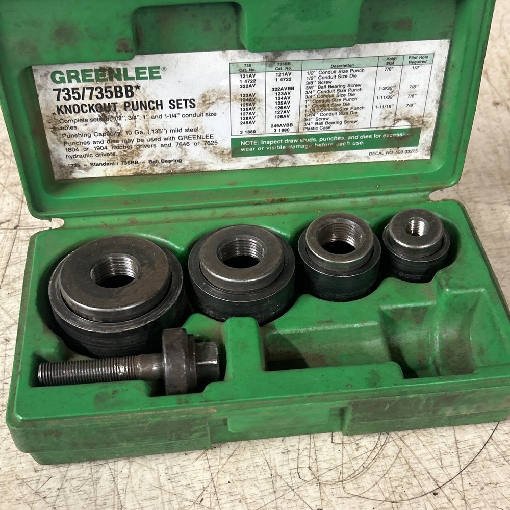 Greenlee 7235BB Slug Buster Punch Set