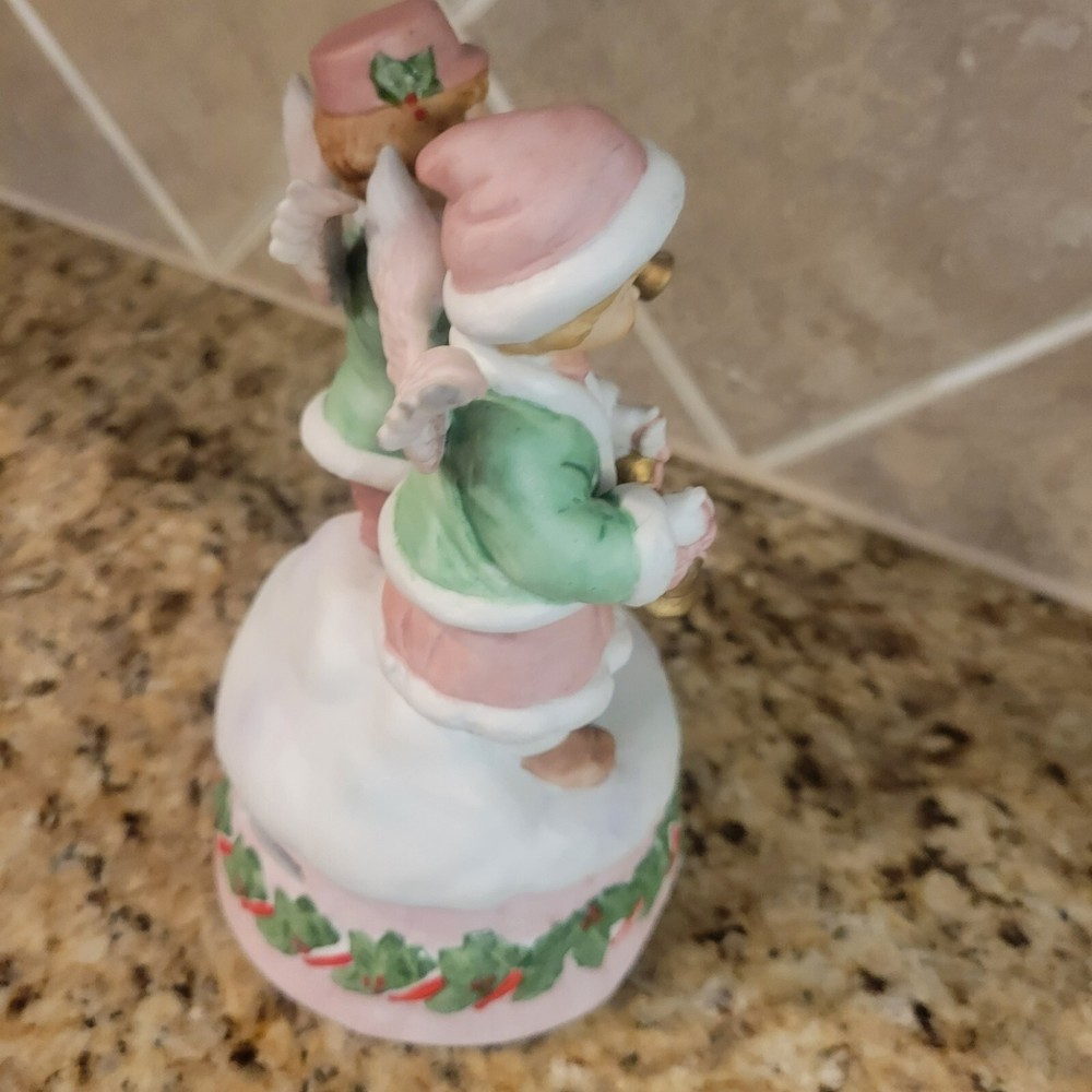 The Christopher Collection 'Silent Night' Music Box Porcelain Figures Lefton