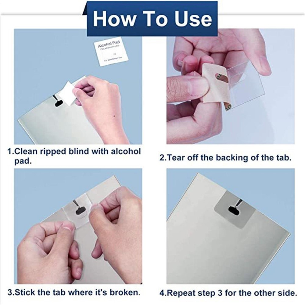 Vertical Blind Repair Tabs 10Pcs Clear Blind Fixer Tabs Verticle Blinds