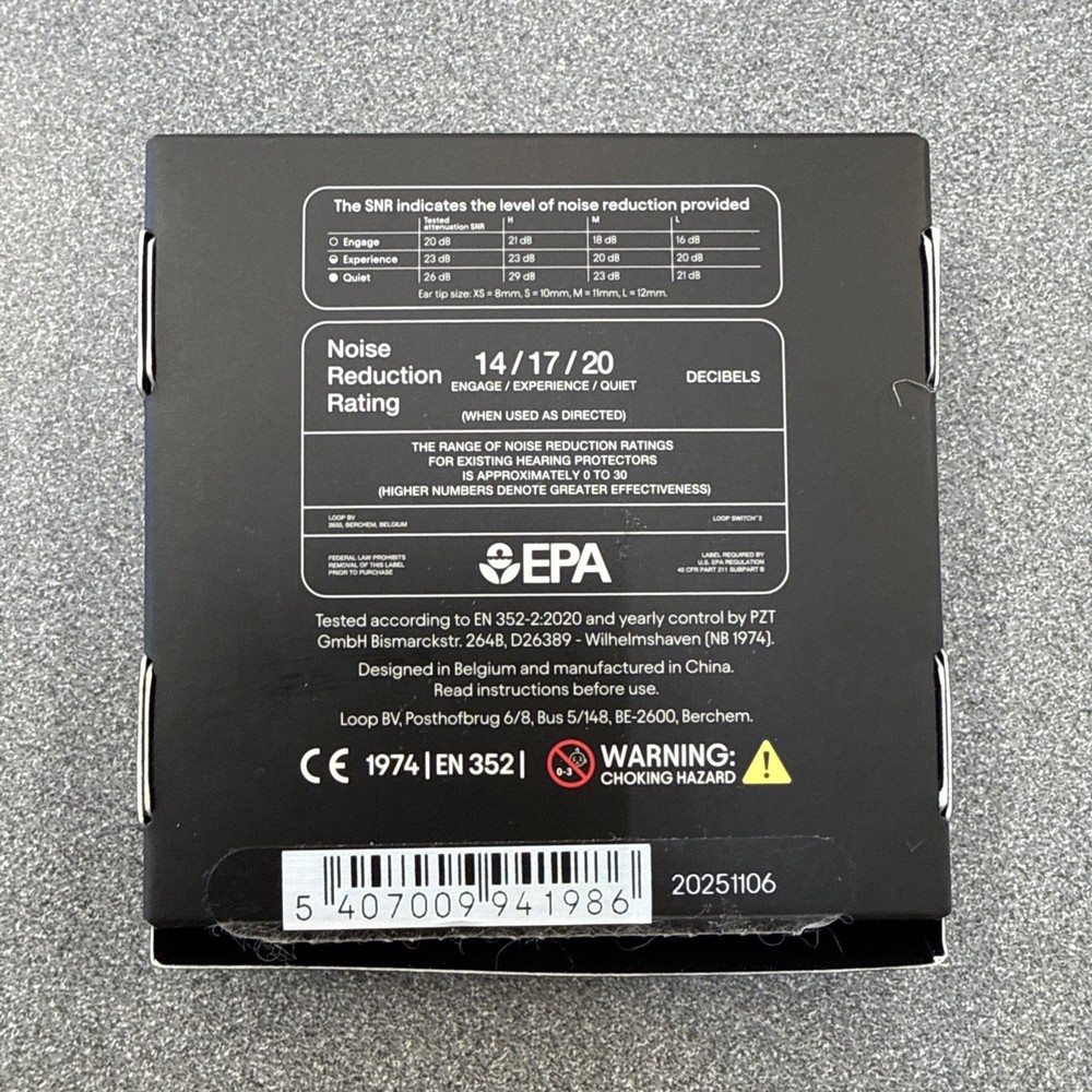 Loop Switch 2 Earplugs Noise Reducing Gold