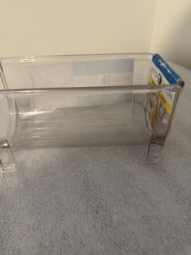 Inter Design Wine Holder Container Plastic Clear Set Of 2 Bottles Kitchen