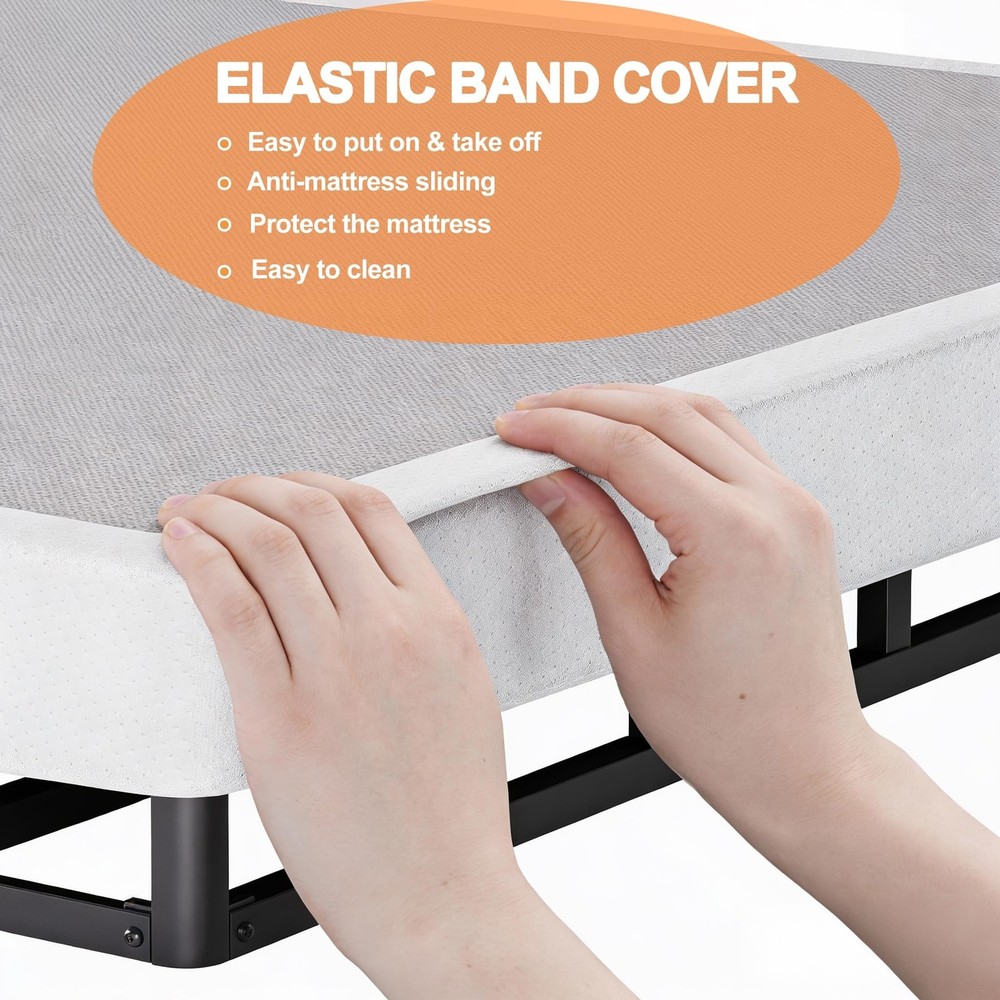 Queen Box Spring 5 Inch, 3500 lbs Capacity, Metal Bed Base Queen Size, Low Pr...