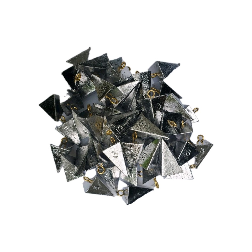 10lbs 3oz Pyramid Sinkers/Weights 54 count.