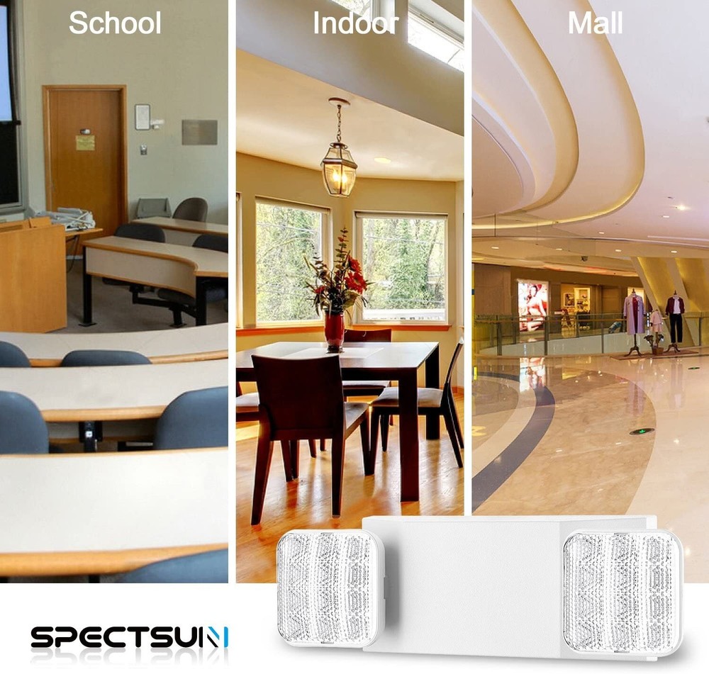 UL Listed 2 Packs Led Emergency Light Exit Sign Commercial Emergency Business.