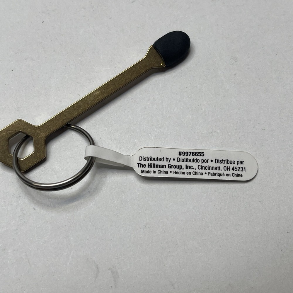 Minute Key No Touch Tool Solid Brass Anti-microbial By Hillman Avoid Germs New