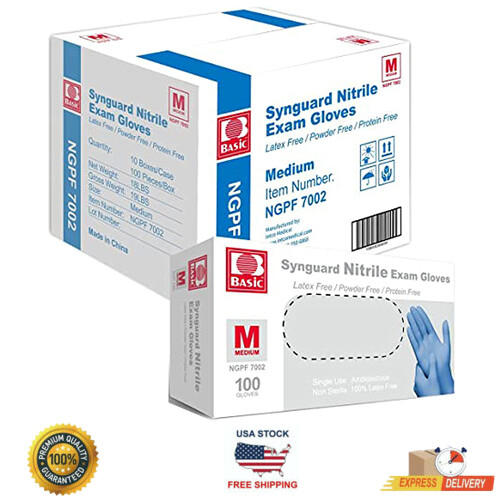 10-2000 pcs BASIC Nitrile glove Bule Powder-Free S/M/L/XL-Size