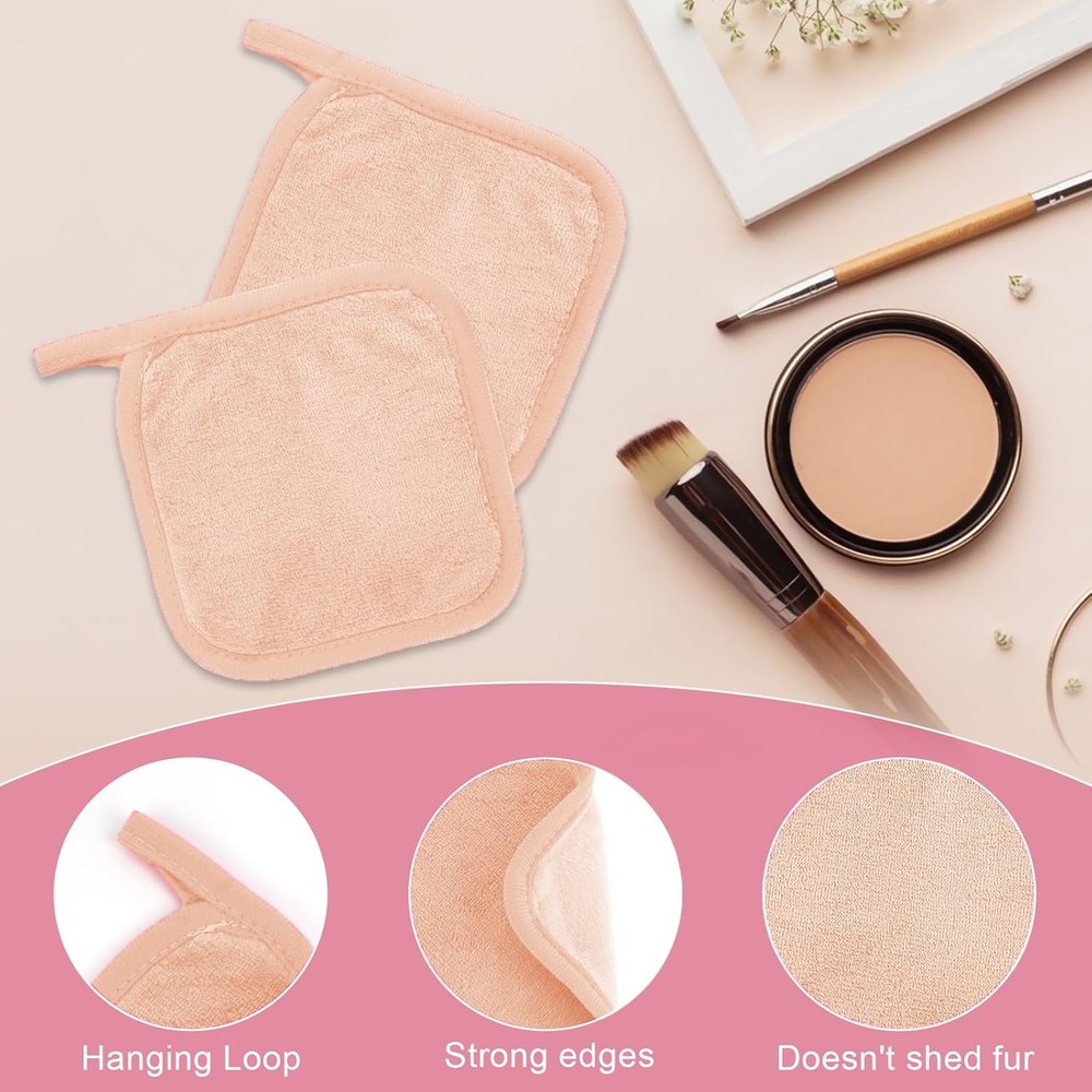 Makeup Remover Cloth 12 Pack Ultra Soft & Reusable Microfiber Makeup Remover