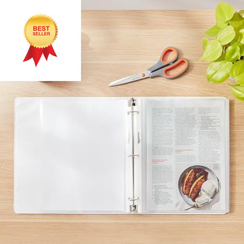 Amazon Basics Sheet Protector, Non-Glare, 100-Pack, 8.5 x 100 - Pack, Clear
