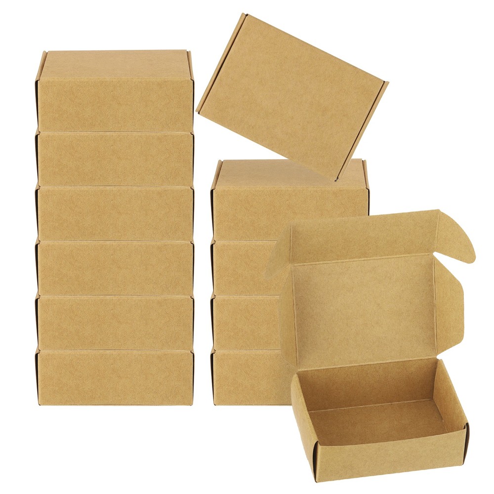 20 Pack 3.3x2.4x1.2" Paper Soap Box Soap Boxes Rectangle Brown