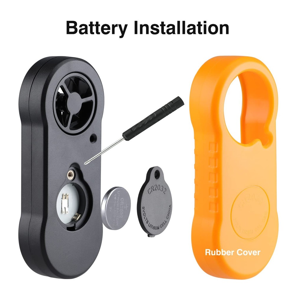 Digital Anemometer, Air Flow Meter with Wind Temperature Tool 10°C ...