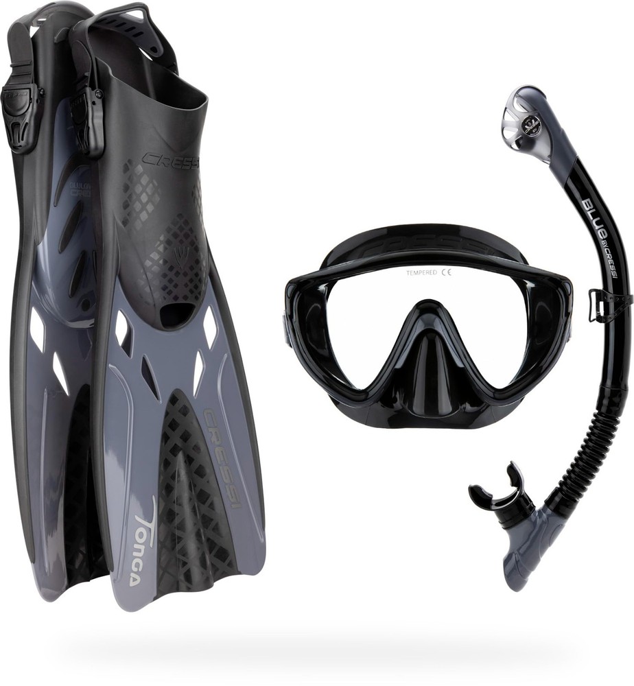 Cressi Adventure Set, Black/Graphite, S/M