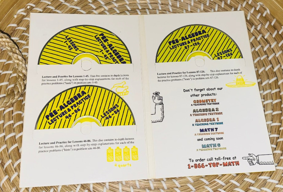 Pre-Algebra Teaching Textbooks Lecture & Practice CDs Version 1