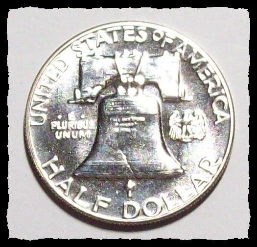1958 GEM PROOF FRANKLIN HALF DOLLAR Blast White Choice GEM PROOF #38D54 SILVER