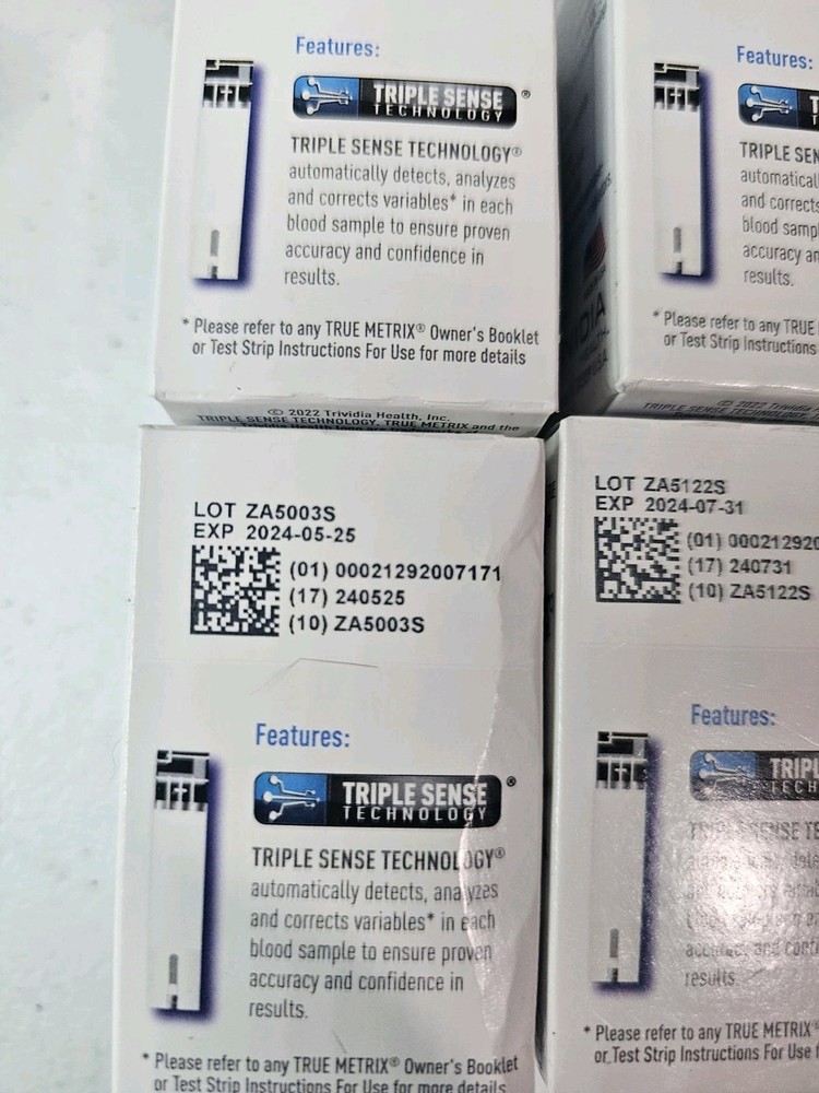 4x50ct True Metrix Test Strips Sealed - EXP. 2024