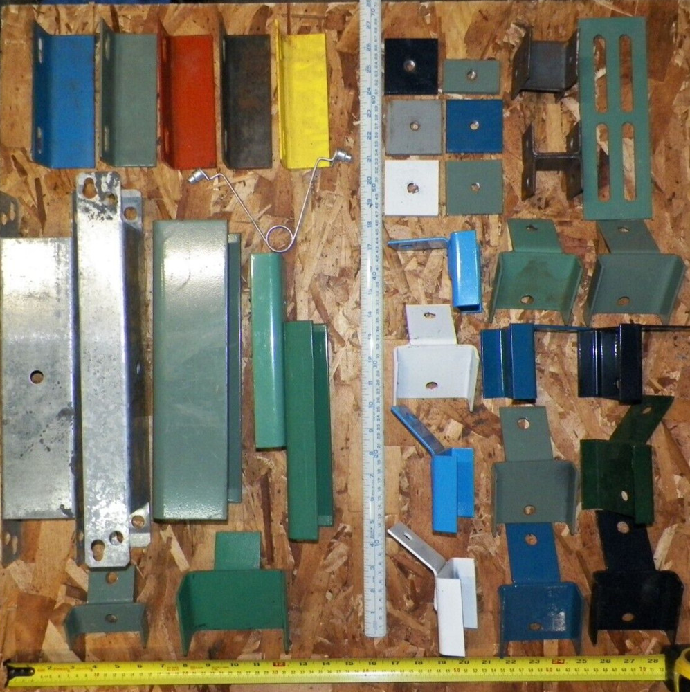 Assorted Lot Pallet Rack Brackets Spacers Clips Repair Parts & Racking Hardware