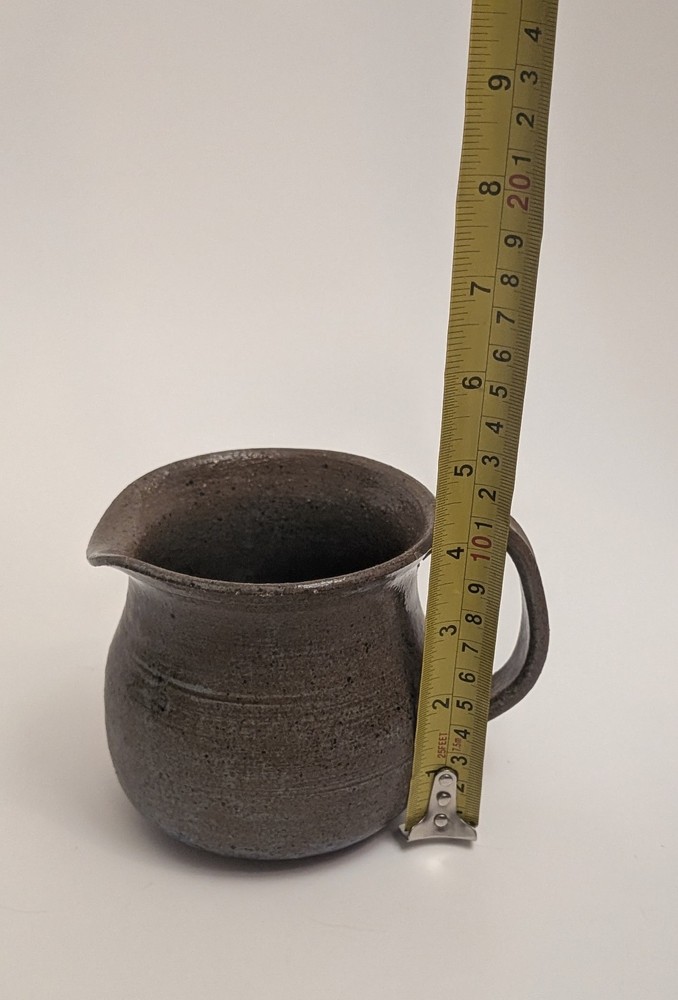 Small Brown Artisan Ceramic Pitcher