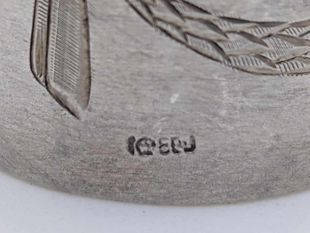 Antique German 800 Silver Napkin Ring "Tilli" name engraving