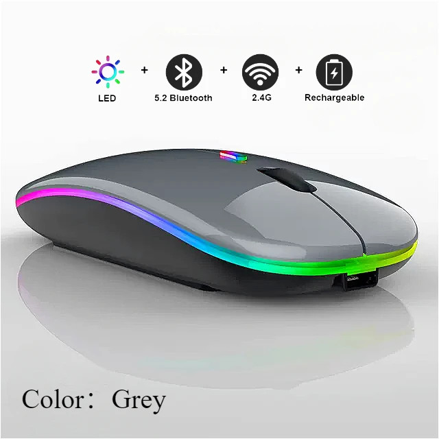Wireless Mouse For Laptop PC Bluetooth Rechargeable Mouses Wireless Computer