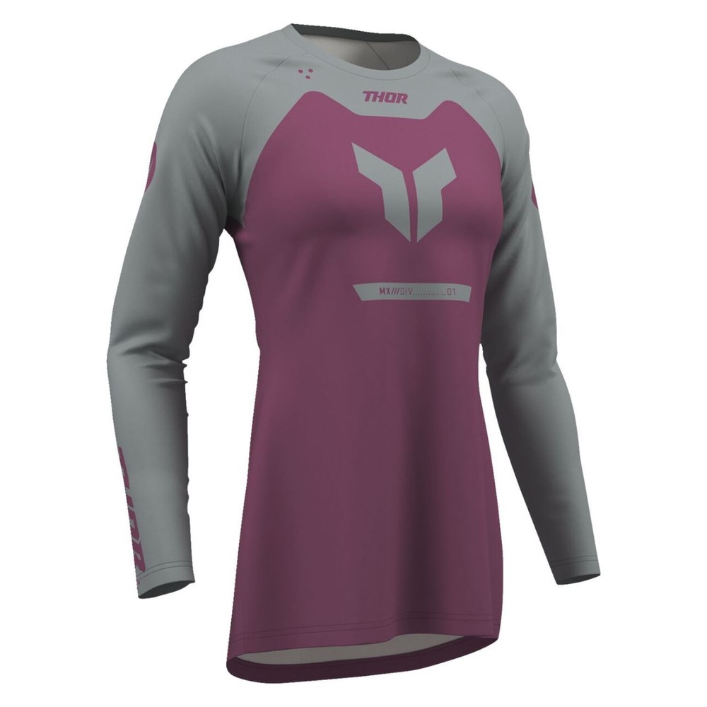 Thor 2026 Womens Ridemode Menace Purple Grey MX Combo Kit