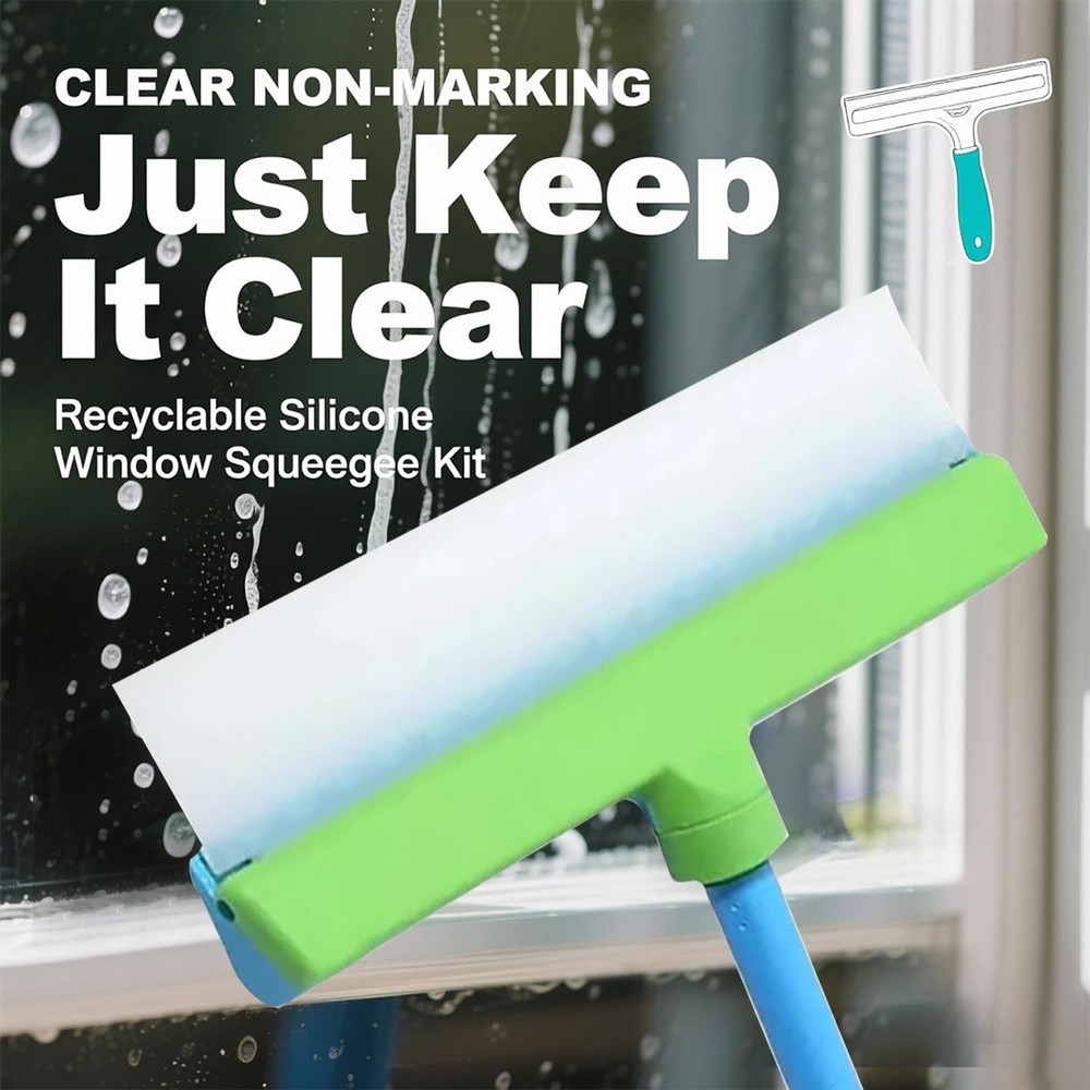 Recyclable Silicone Window Squeegee Kit, Window Cleaning Kit, Window Squeegee US