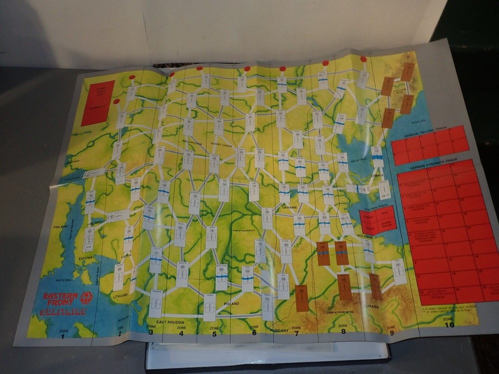 Eastern Front Solitaire Omega Games 1st Ed, 1986 Unpunched, Complete