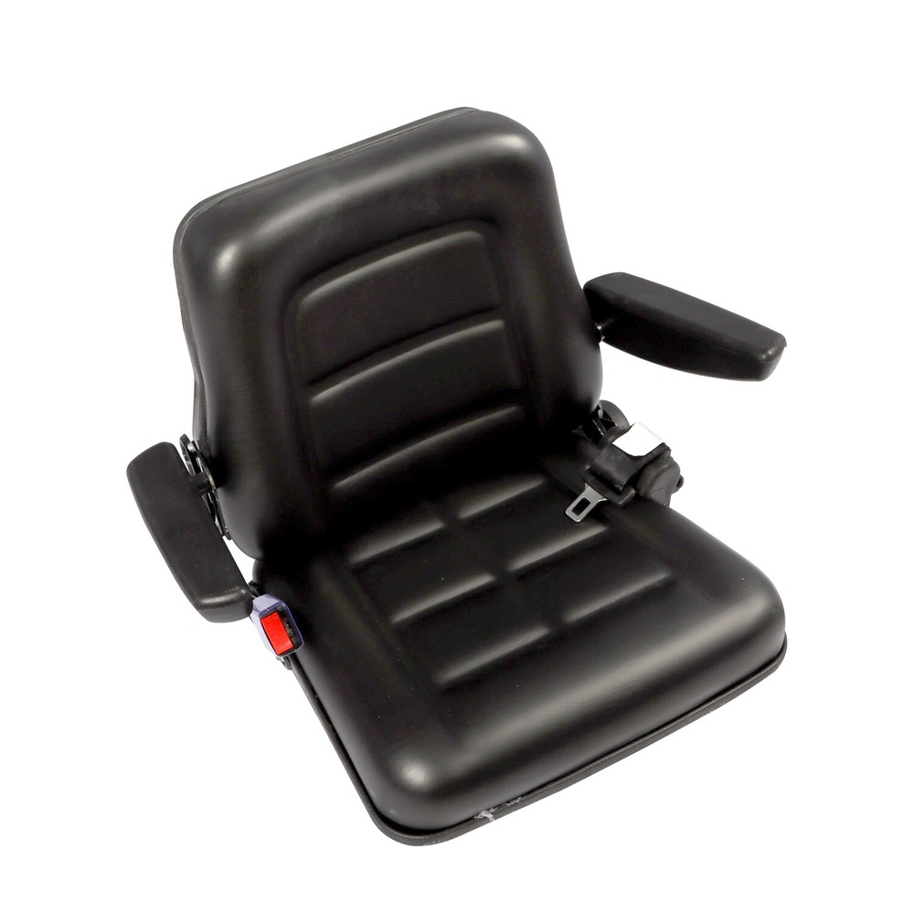 Tractor Forklift Seat Excavator Universal Adjustable Backrest Armrest Safty Belt
