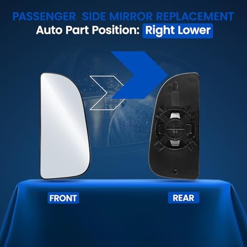 Passenger Right Side Lower Mirror Glass Passenger Side Lower Mirror (Right)