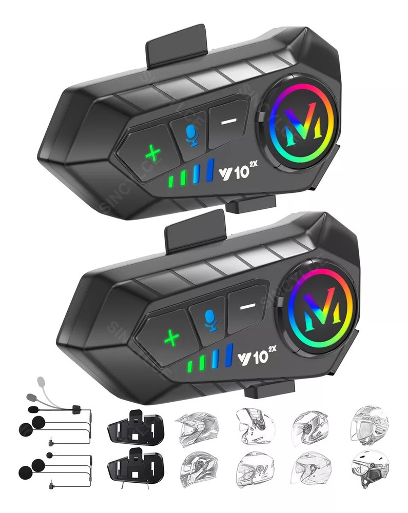 Bluetooth Helmet Intercom Headphones for Motorcycle 1pcs