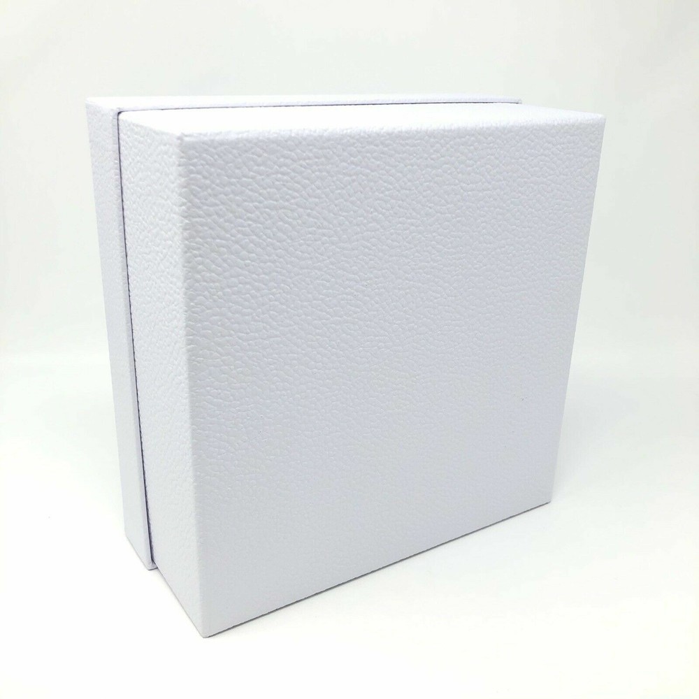 DIOR gray logo white textured square Gift nesting Box Empty storage set lot x 2